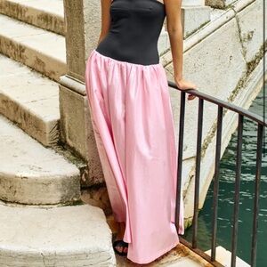 Ciao Lucia orange taffeta maxi dress